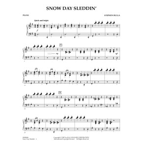 Snow Day Sleddin' - Piano
