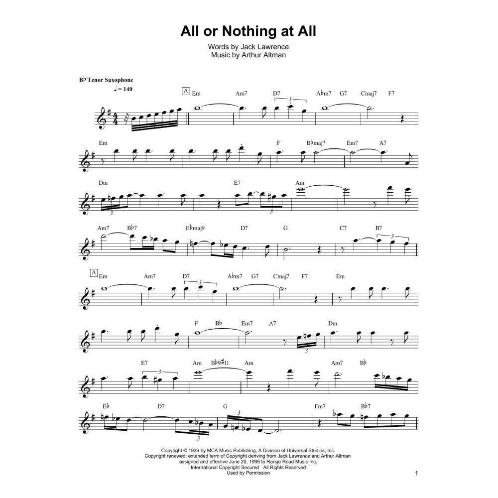 All Or Nothing At All