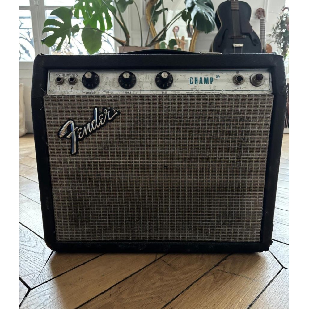 Fender Champ Silverface 70's 6 vatios 1x8'' - Firmado en la parte posterior por Yarol Poupaud