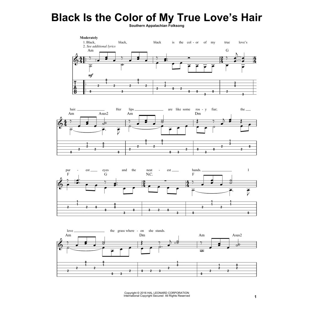 Black Is The Color Of My True Love's Hair