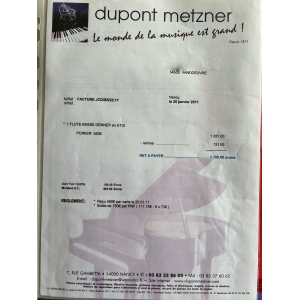 Denner Bass Flute in Case - Pear Wood