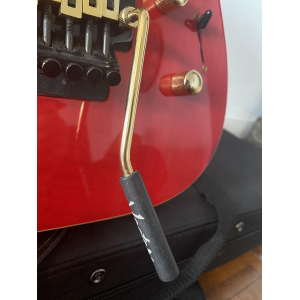 Vester JJR1290 Arce llameante rojo y dorado - Floyd Rose MIK 1994 + Estuche nuevo