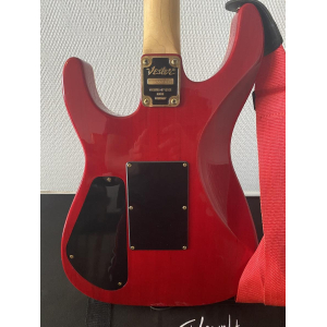 Vester JJR1290 Arce llameante rojo y dorado - Floyd Rose MIK 1994 + Estuche nuevo