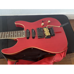 Vester JJR1290 Arce llameante rojo y dorado - Floyd Rose MIK 1994 + Estuche nuevo