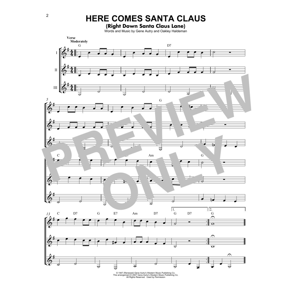 Here Comes Santa Claus (Right Down Santa Claus Lane)