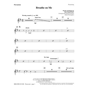 Breathe on Me - Percussion