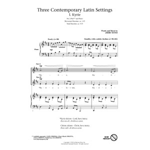 Three Contemporary Latin Settings