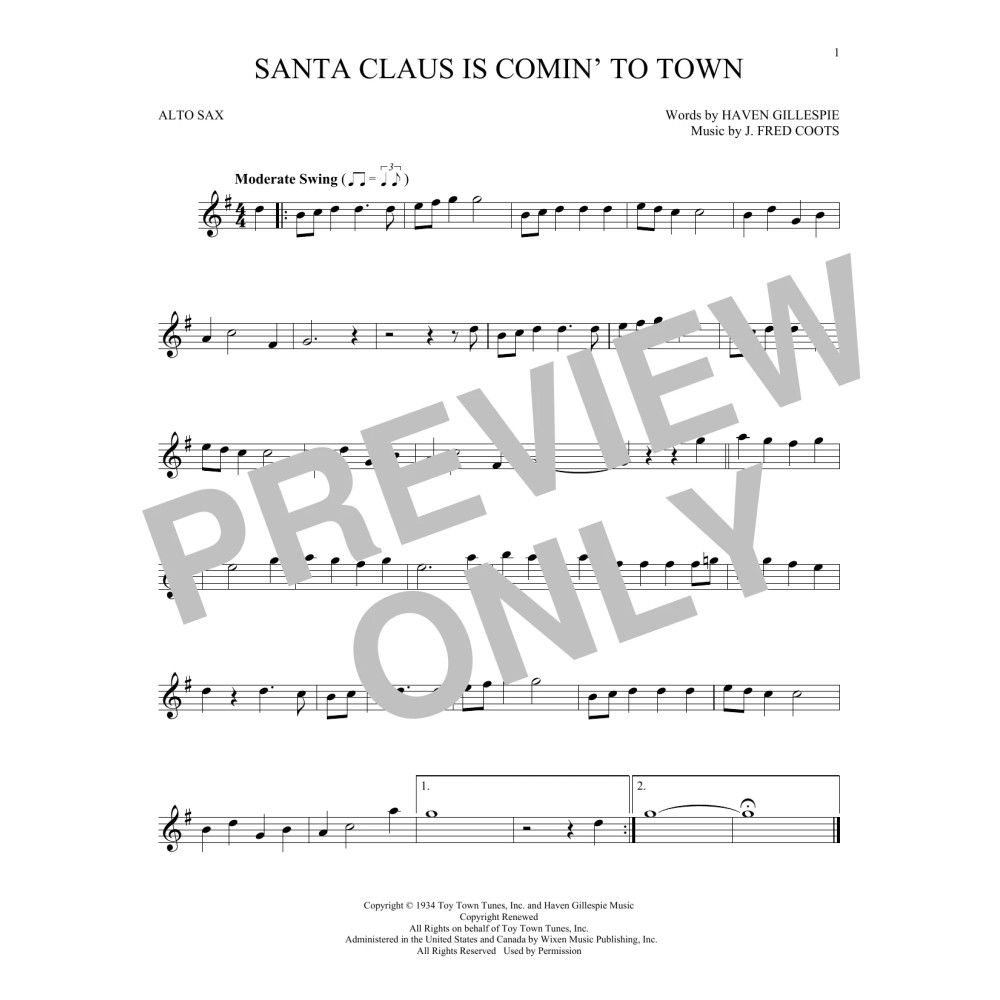 Santa Claus Is Comin' To Town