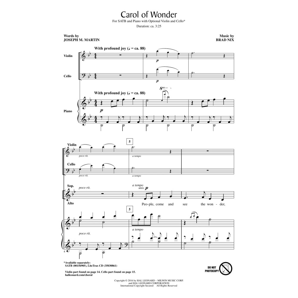 Carol Of Wonder