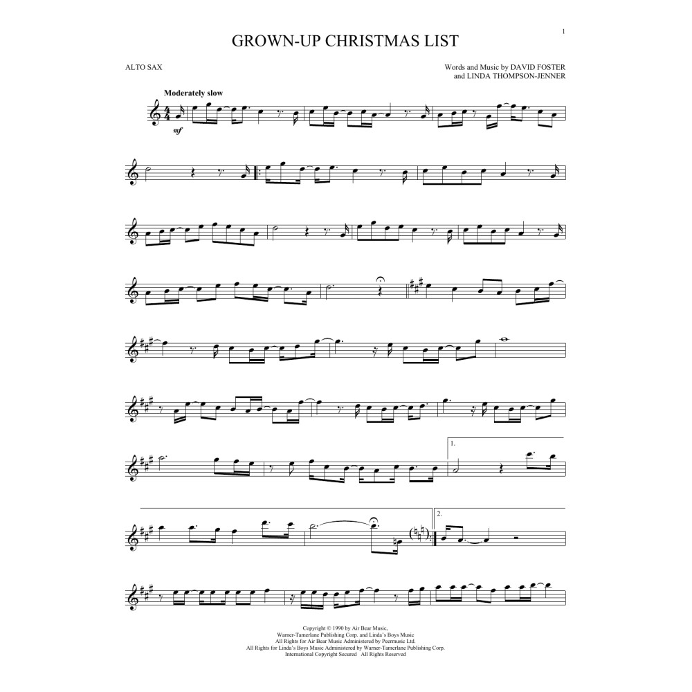 Grown-Up Christmas List