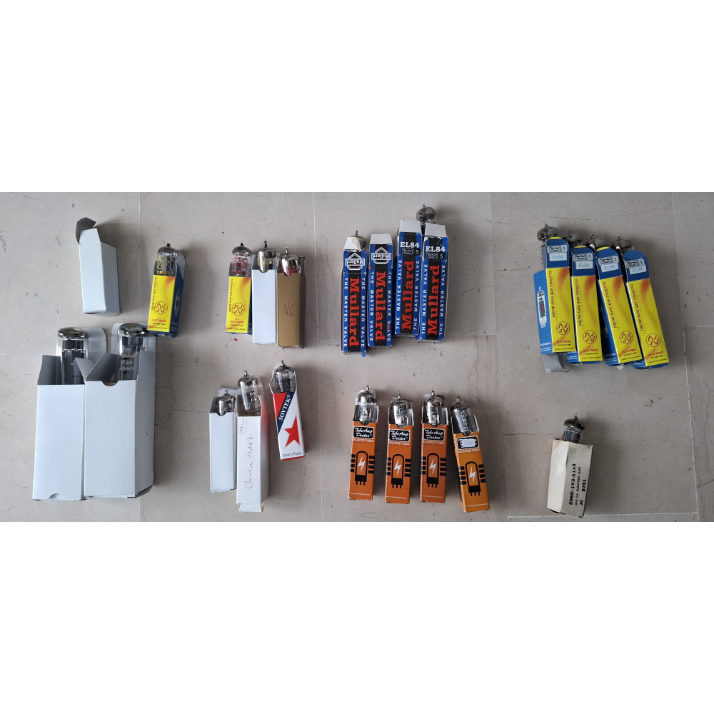 Lot de lampes haut de gamme pour pré ampli et puissance pour ampli guitare (typé Orange, Vox, Hiwatt)
