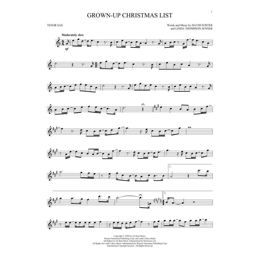 Grown-Up Christmas List