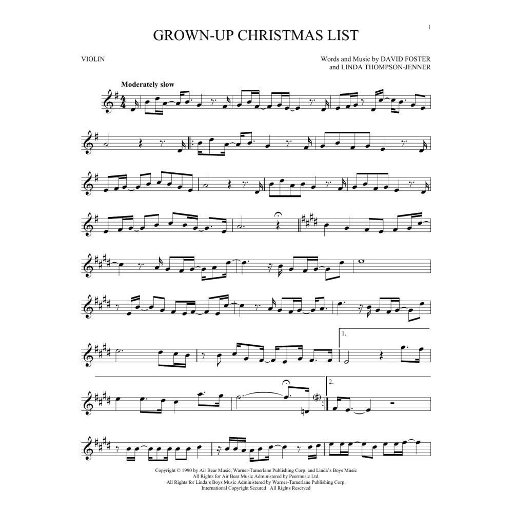 Grown-Up Christmas List
