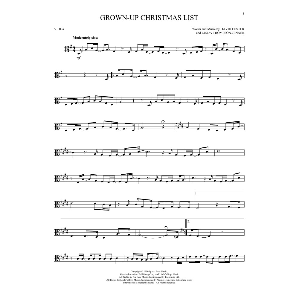 Grown-Up Christmas List