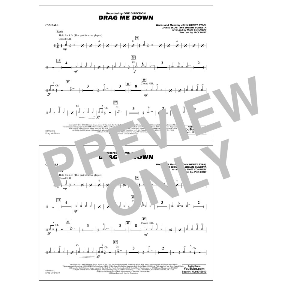 Drag Me Down - Cymbals