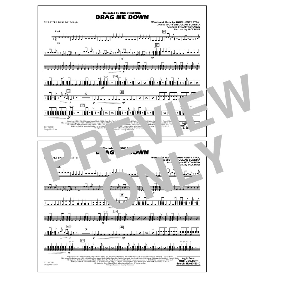 Drag Me Down - Multiple Bass Drums