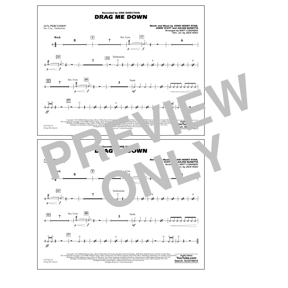 Drag Me Down - Aux Percussion