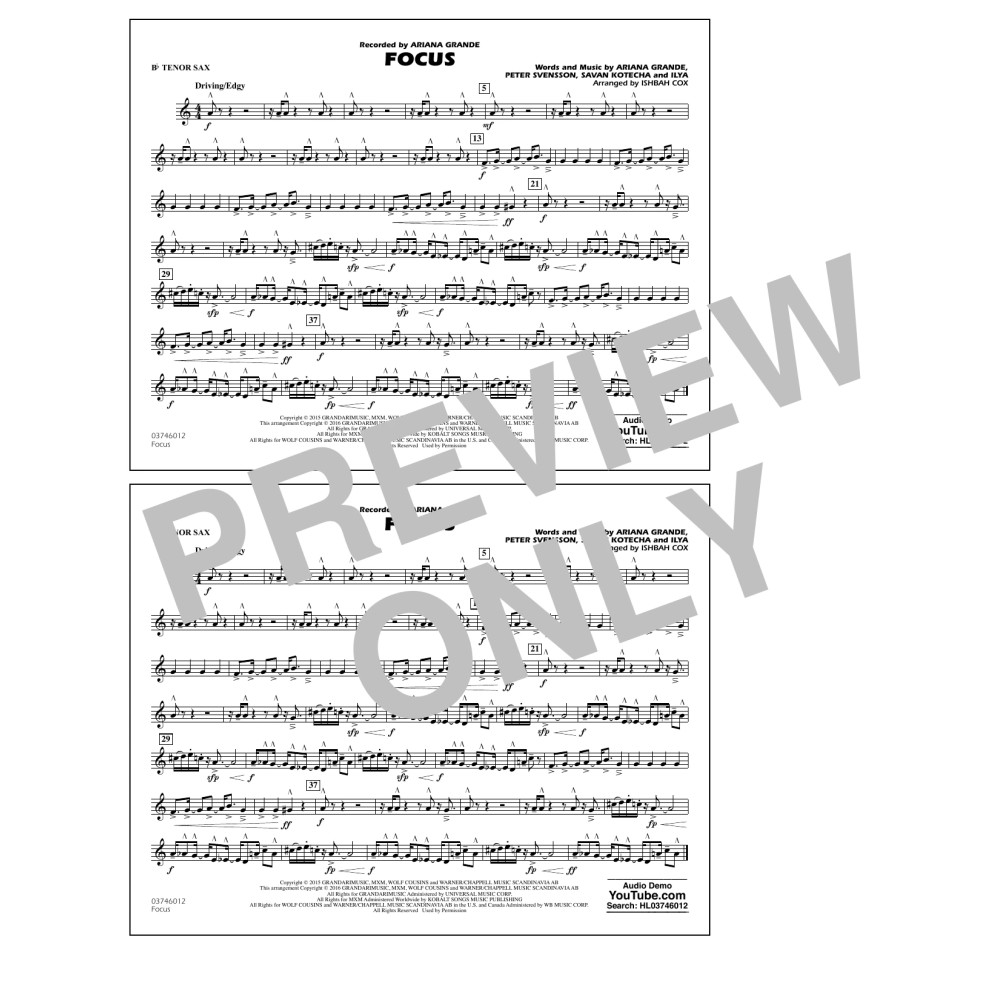 Focus - Bb Tenor Sax