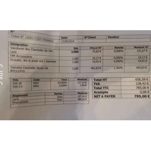 Yamaha YCL-255S - Clarinette Sib
