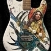 Fender stratocaster firmada por Malina Moye y Druillet
