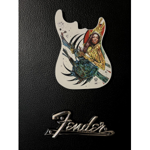 Fender stratocaster signée par Malina Moye et Druillet