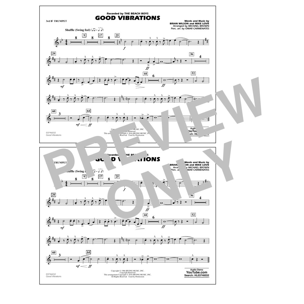 Good Vibrations - 3rd Bb Trumpet