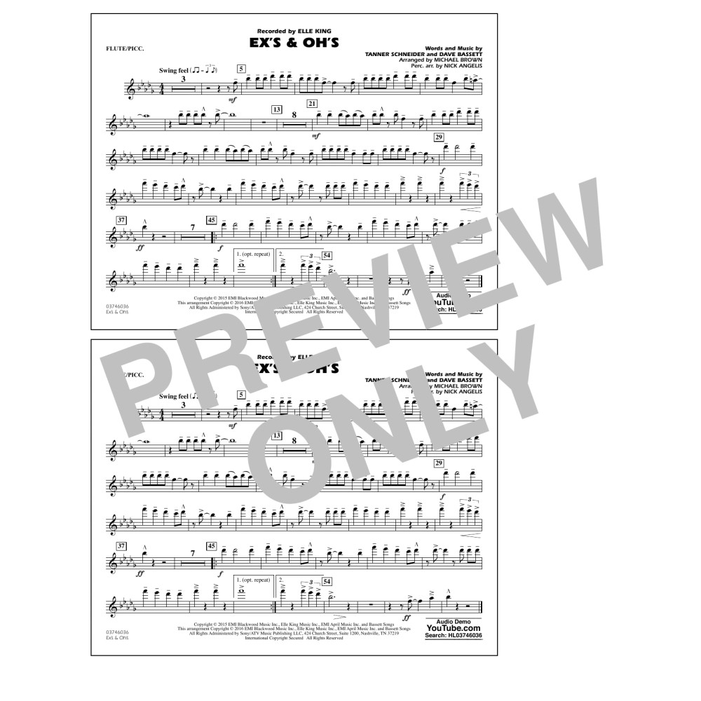 Ex's & Oh's - Flute/Piccolo