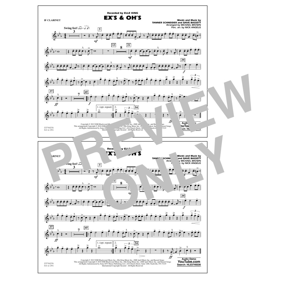 Ex's & Oh's - Bb Clarinet