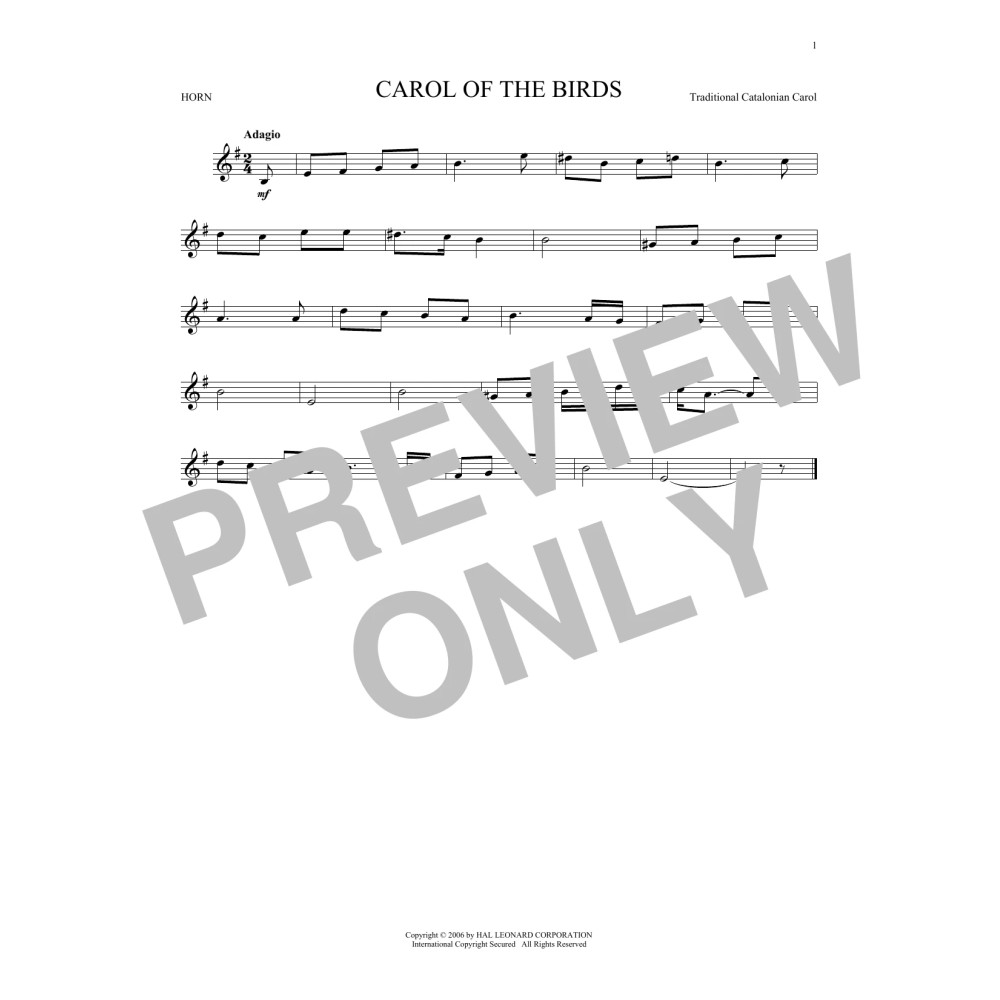 Carol Of The Birds