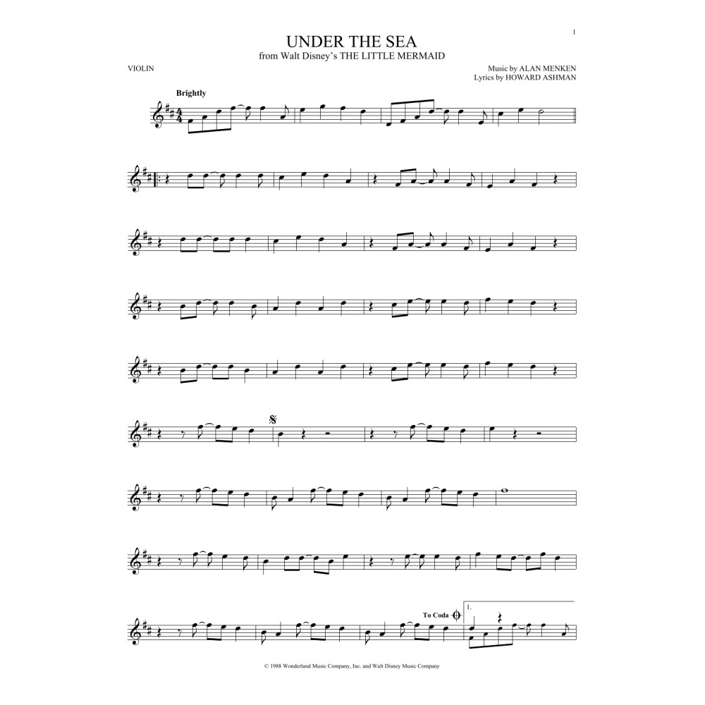 Under The Sea (from The Little Mermaid)