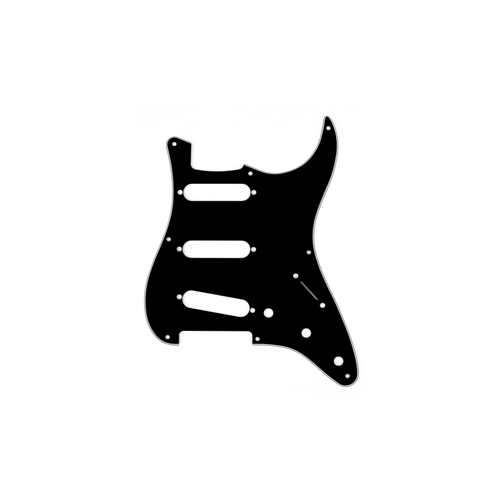 Fender Pickguard Stratocaster S/S/S style vintage années 50 8 trous - Noir