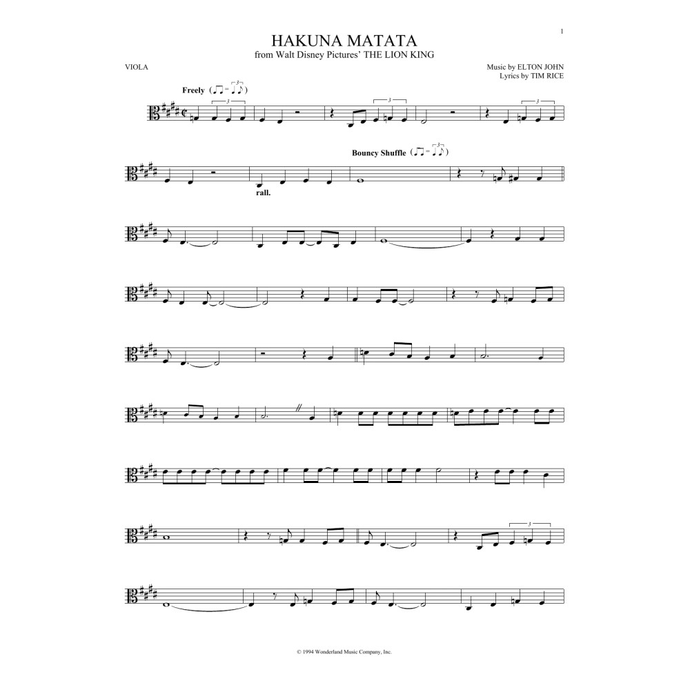 Hakuna Matata (from The Lion King)
