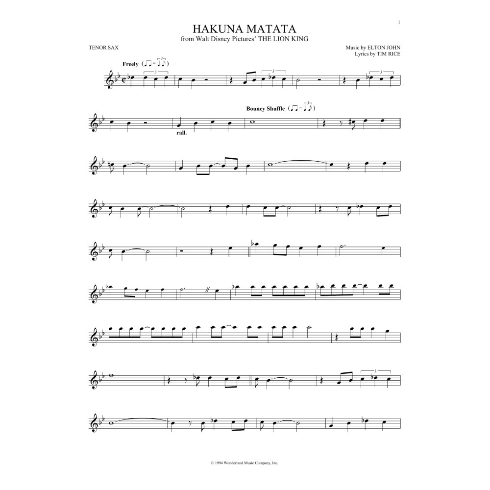 Hakuna Matata (from The Lion King)