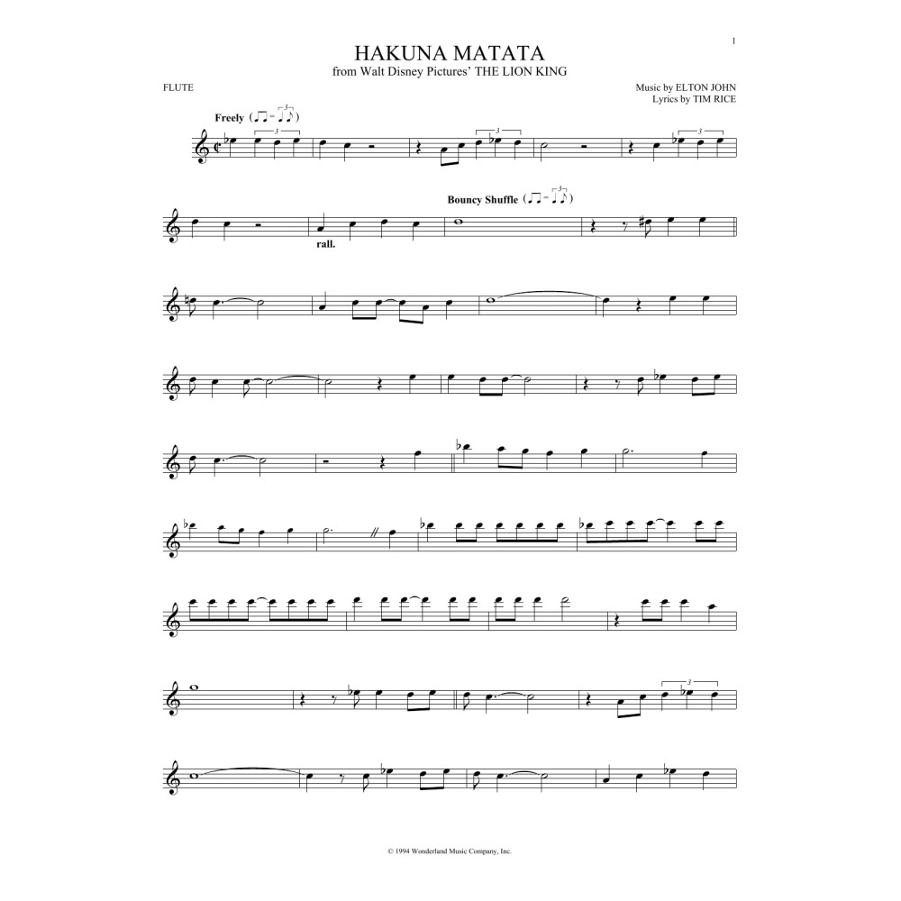 Hakuna Matata (from The Lion King)