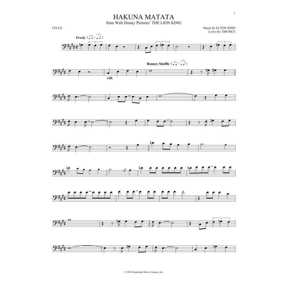 Hakuna Matata (from The Lion King)