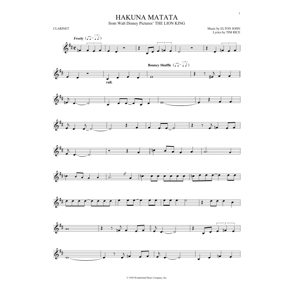 Hakuna Matata (from The Lion King)