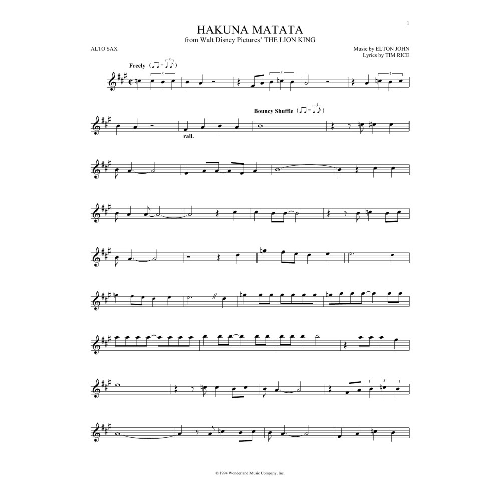 Hakuna Matata (from The Lion King)