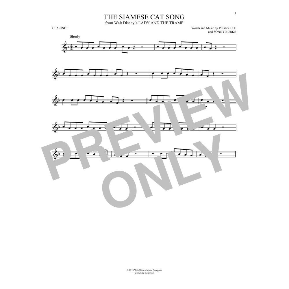 The Siamese Cat Song (from Lady And The Tramp)