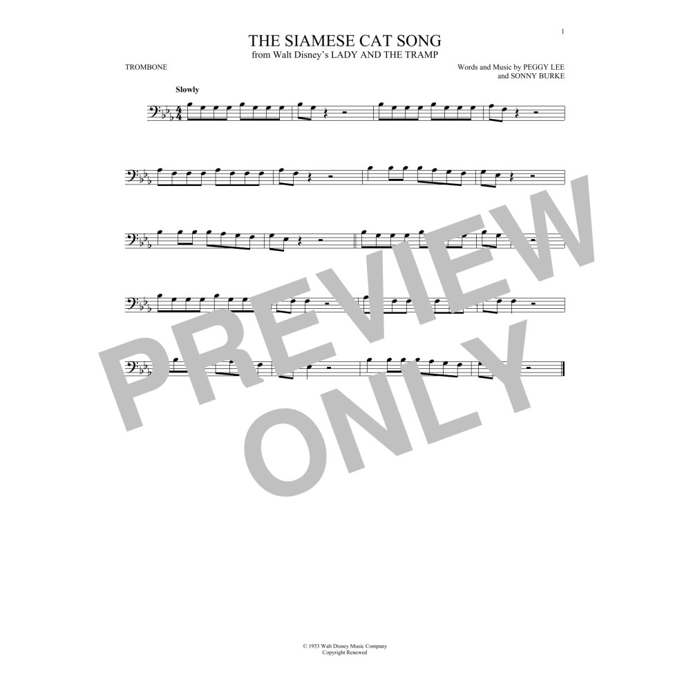 The Siamese Cat Song (from Lady And The Tramp)