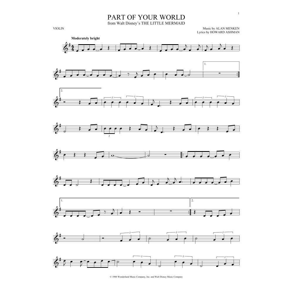 Part Of Your World (from The Little Mermaid)