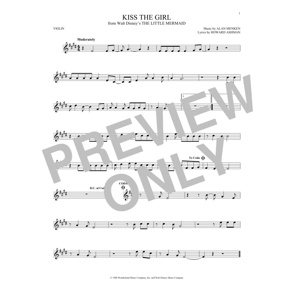 Kiss The Girl (from The Little Mermaid)