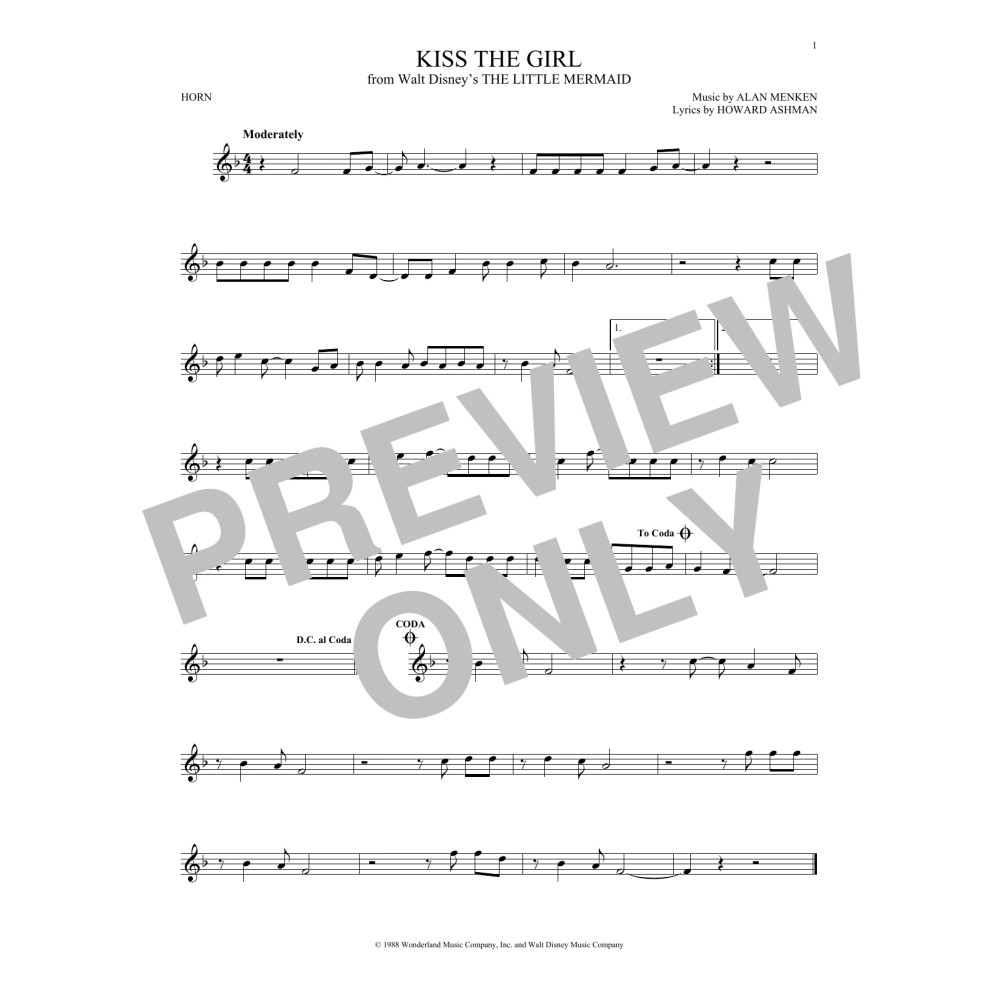 Kiss The Girl (from The Little Mermaid)