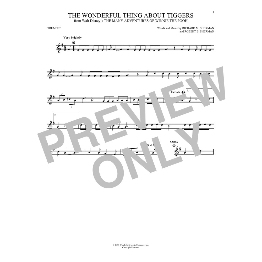 The Wonderful Thing About Tiggers (from The Many Adventures Of Winnie The Pooh)