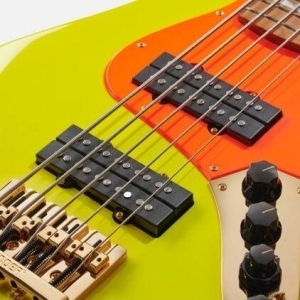 Fender MonoNeon Jazz Bass V - Jaune Fluorescent