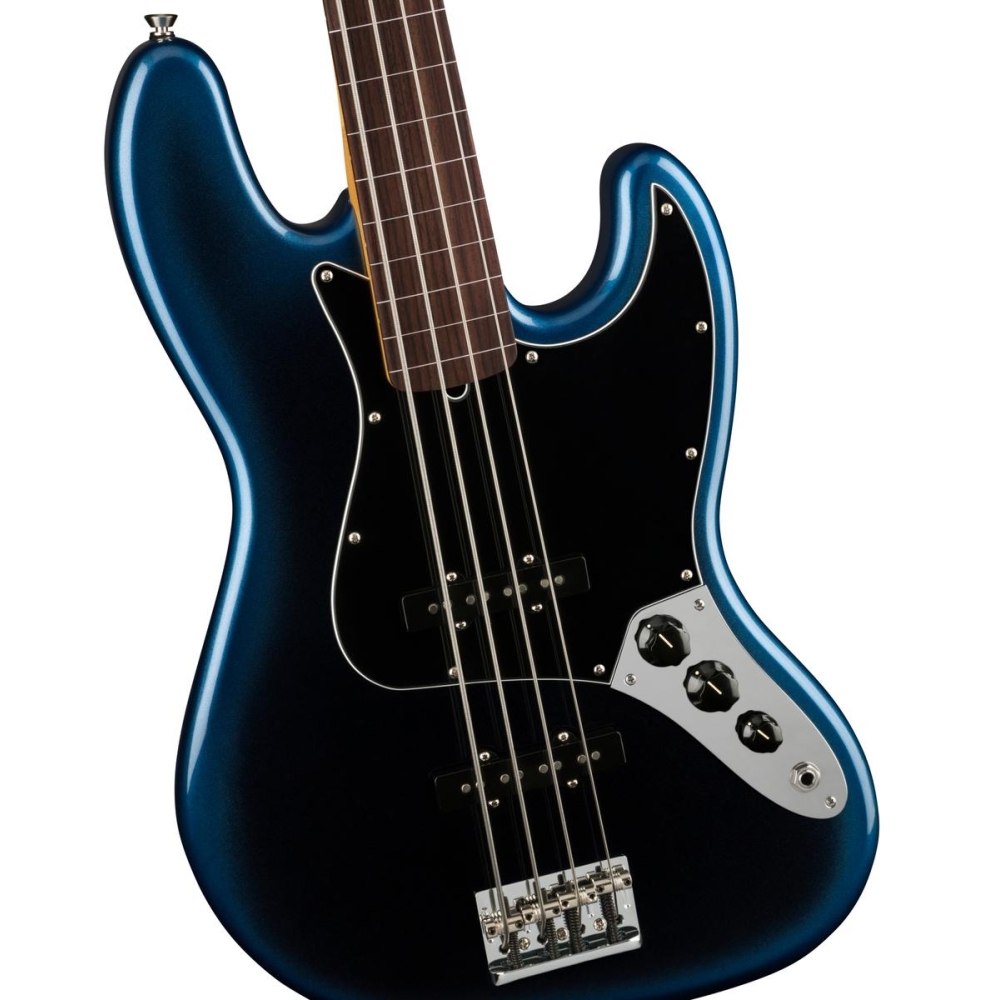 Fender American Professional II Jazz Bass Fretless - Dark Night avec touche en palissandre
