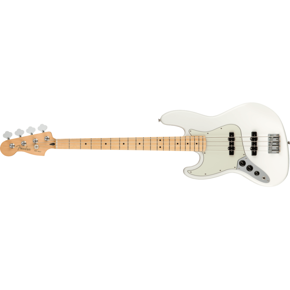 Fender Player Jazz Bass gaucher - Blanc polaire avec touche en érable