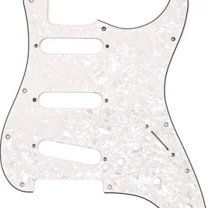 Fender Pickguard Stratocaster S/S/S de style moderne à 11 trous - White Pearl