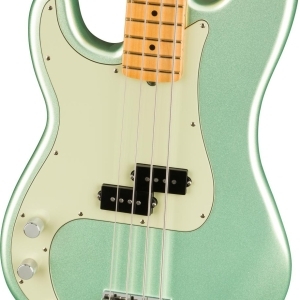 Fender American Professional II Precision Bass pour gaucher – Mystic Surf Green avec touche en érable