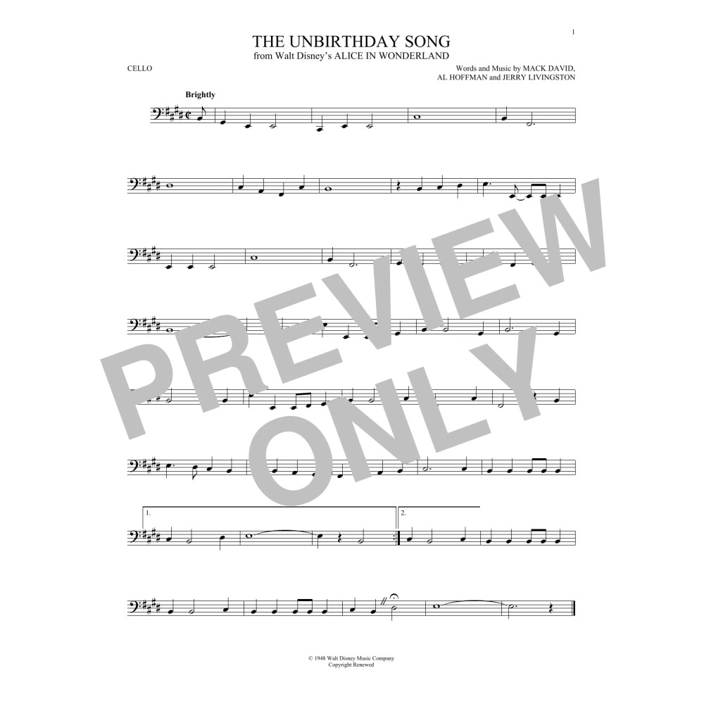 The Unbirthday Song (from Alice In Wonderland)