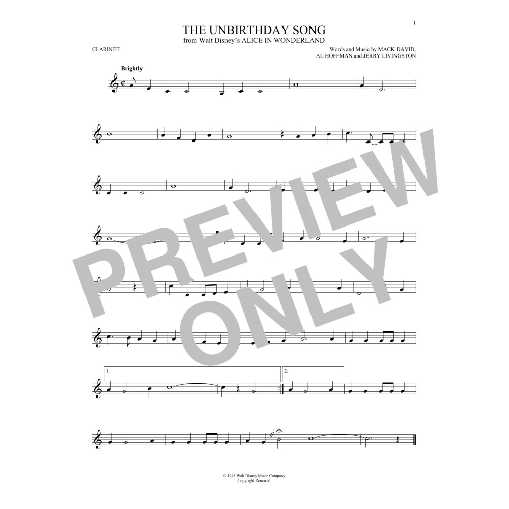 The Unbirthday Song (from Alice In Wonderland)